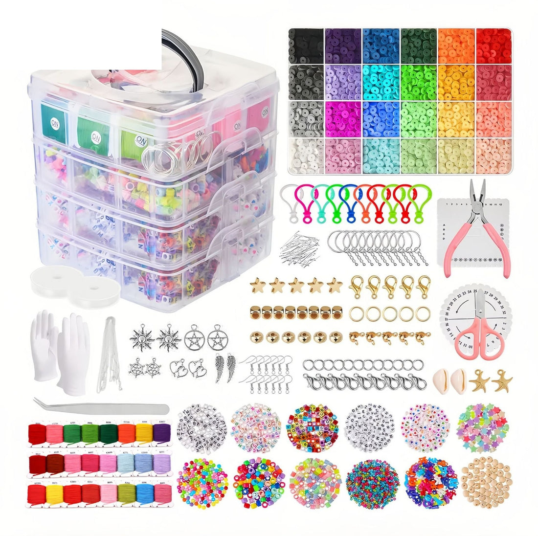 Kit bracelets perles DIY pour créer des freebies K-pop faits main