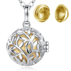 EUDORA urne crémation pendentif 18mm feuille d'olivier Cage médaillon porte-cendres souvenir Capsule collier boule creuse bijoux à bricoler soi-même k332n14 18mm-gold {{ tags }}
