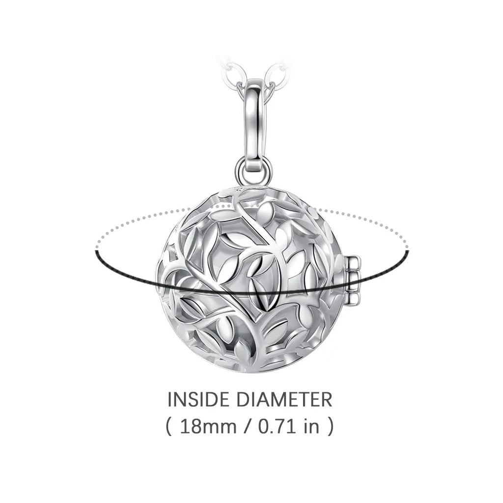 EUDORA urne crémation pendentif 18mm feuille d'olivier Cage médaillon porte-cendres souvenir Capsule collier boule creuse bijoux à bricoler soi-même k332n14 {{ tags }}