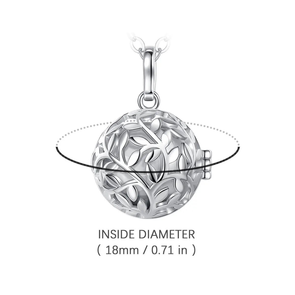 EUDORA urne crémation pendentif 18mm feuille d'olivier Cage médaillon porte-cendres souvenir Capsule collier boule creuse bijoux à bricoler soi-même k332n14 {{ tags }}