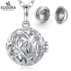 EUDORA urne crémation pendentif 18mm feuille d'olivier Cage médaillon porte-cendres souvenir Capsule collier boule creuse bijoux à bricoler soi-même k332n14 {{ tags }}