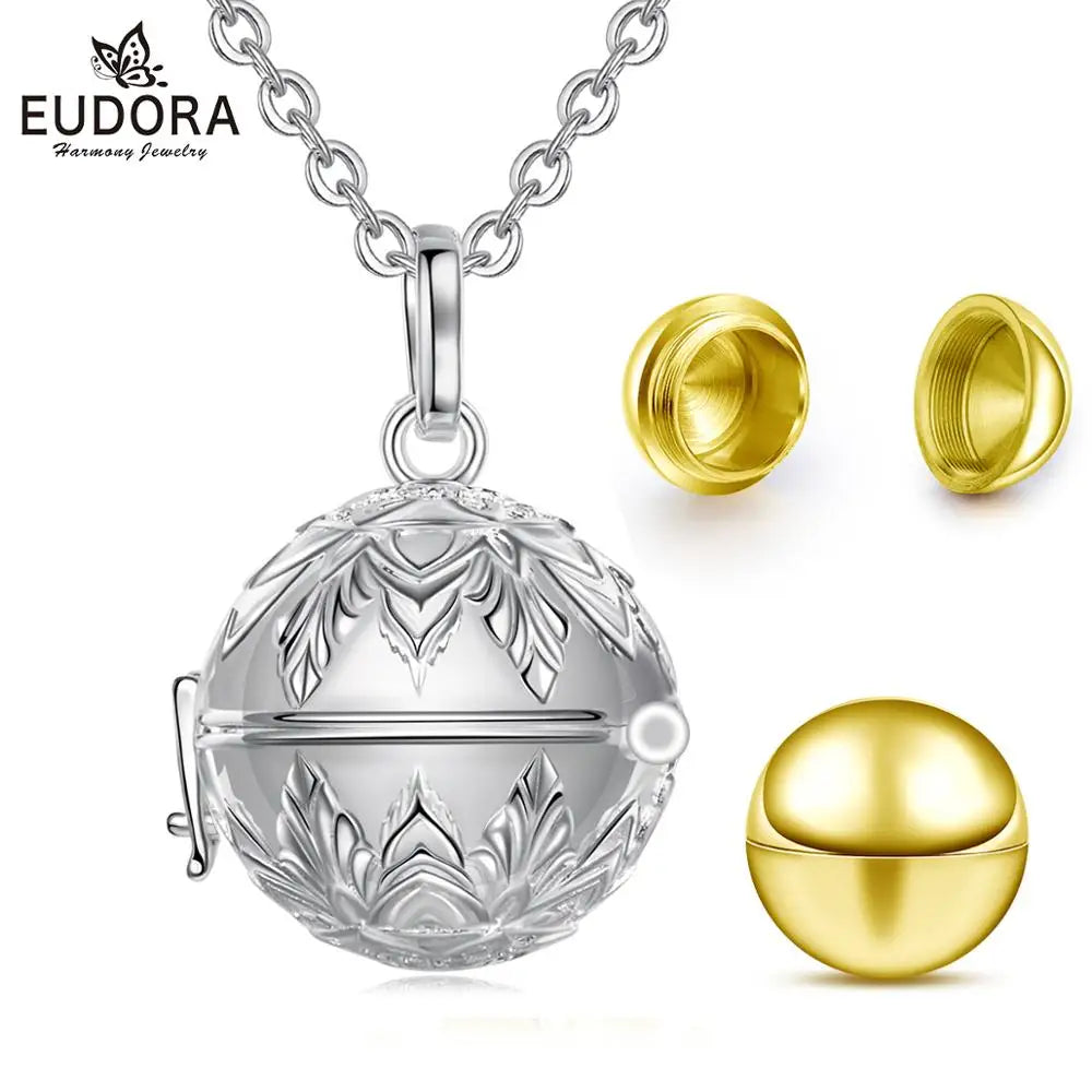 EUDORA-Pendentif funéraire pour urne, 18mm, porte-médaillon, capsule Keepplex, carillon, boule, bijoux fins, DIY, K408 gold {{ tags }}