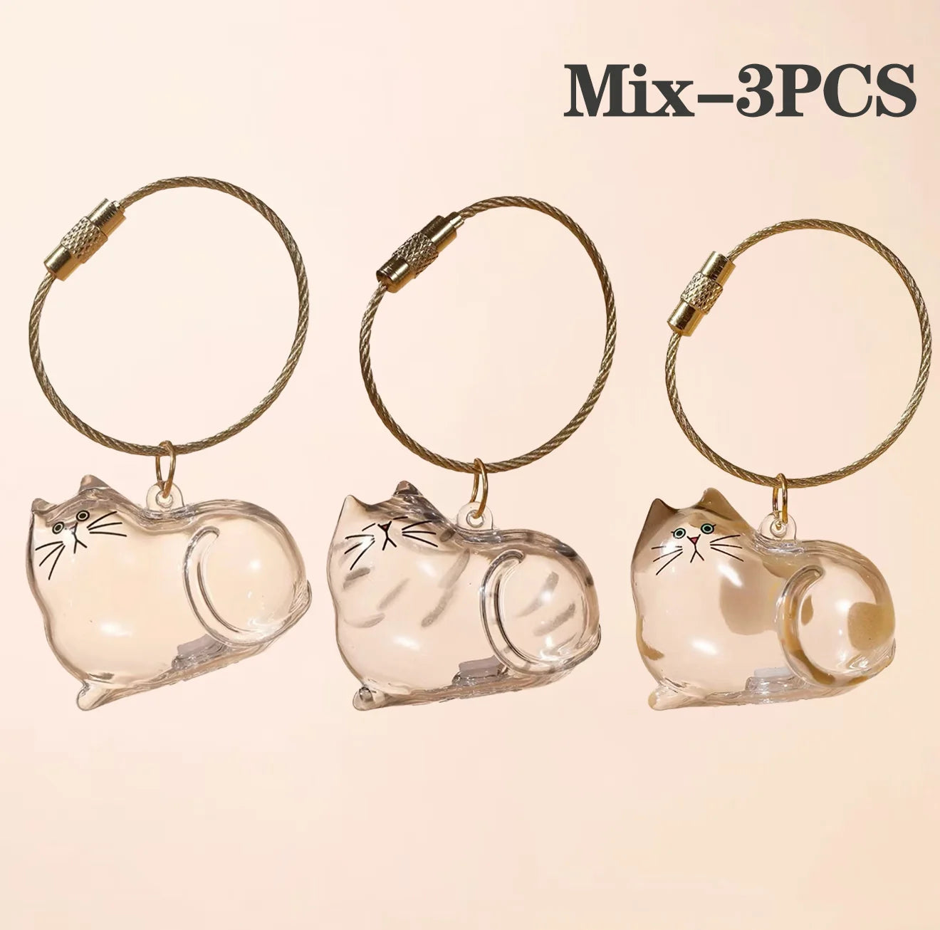 Boîte Souvenirs Poils Animaux - Bouteille Fourrure Chat Mix A-3PCS {{ tags }}