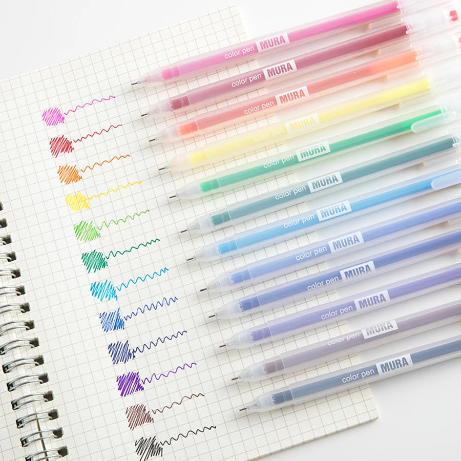Kit 12 Stylos Gel Pastel | Papeterie Kawaii Bullet Journal {{ tags }}