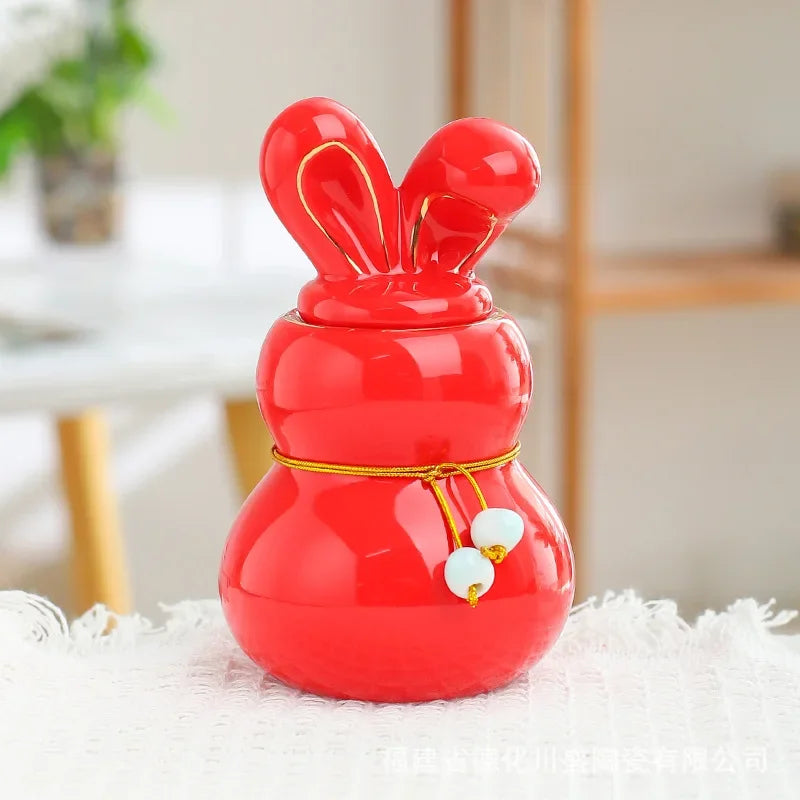 Mini urne en céramique pour crémation humaine, animal de compagnie, lapin, cendres de chien, funéraire, petite taille Red 7.7X12.7CM 160ml {{ tags }}