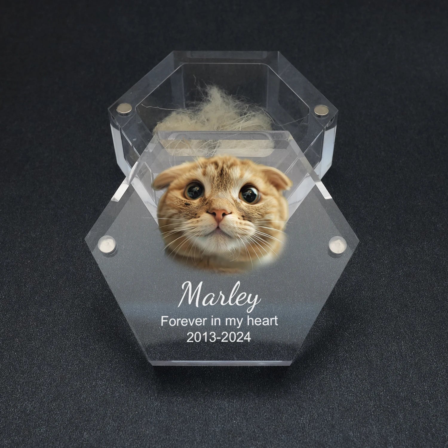 Boîte à poils d'animaux personnalisée {{ tags }}