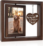 Cadre Photo rotatif en bois 4x6, cadeau commémoratif pour chien et chat, cadre Photo personnalisable Brun {{ tags }}