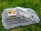 Pierre tombale commémorative personnalisée pour animaux de compagnie, nom imprimé, année, chien, chat, pierre tombe en résine, Souvenir de pierre tombale sur mesure {{ tags }}