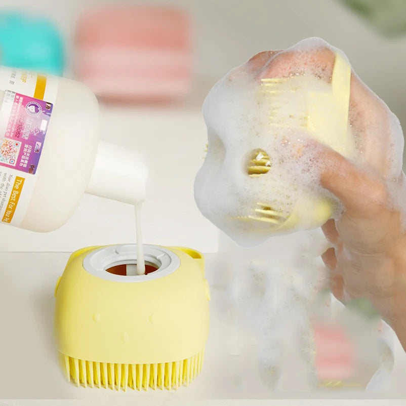 Brosse Bain Silicone Chien Chat - Massage Shampoing {{ tags }}
