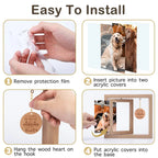 Cadre Photo commémoratif en bois Double face rotatif 4x6, décor de table, cadeau commémoratif de deuil pour chats et chiens, accessoires pour animaux de compagnie {{ tags }}