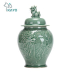 Grande urne faite à la main pour animaux de compagnie, couteau à main en céramique, Urne de processus carimplantée pour chien, Design de Bergame gravé, Artisan spécial YYQC 1400Ml {{ tags }}