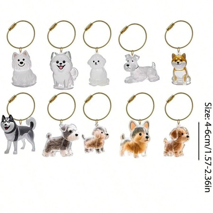 Porte-Clés Capsule Cheveux Chat Chien - Pendentif Souvenir {{ tags }}