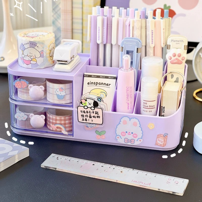Organiseur Bureau Kawaii | Rangement Stylé Pastel Porte-Stylos {{ tags }}