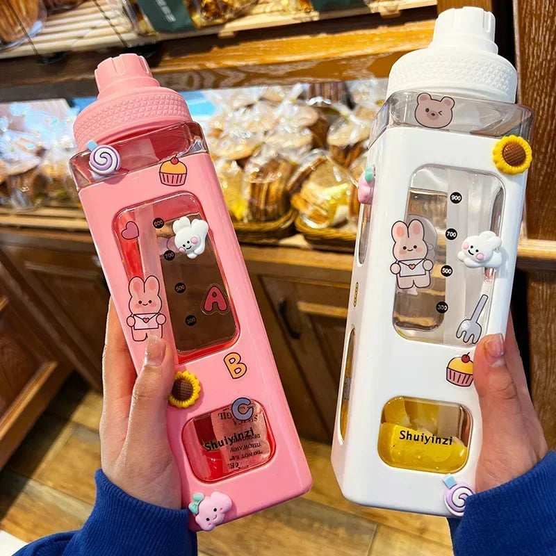 Gourde Kawaii + Stickers 3D | Bouteille Mignonne Été Personnalisable {{ tags }}