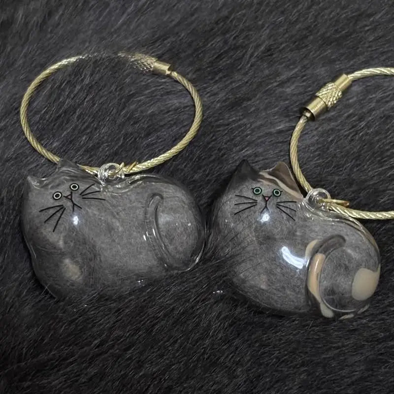 Porte-Clés Capsule Cheveux Chat Chien - Pendentif Souvenir {{ tags }}