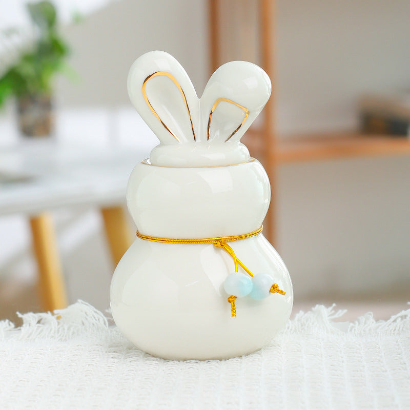 Mini urne en céramique pour crémation humaine, animal de compagnie, lapin, cendres de chien, funéraire, petite taille {{ tags }}