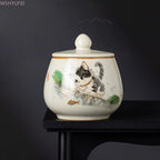 Pot de cendres funéraires motif de chat mignon {{ tags }}