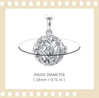 EUDORA urne crémation pendentif 18mm feuille d'olivier Cage médaillon porte-cendres souvenir Capsule collier boule creuse bijoux à bricoler soi-même k332n14 {{ tags }}