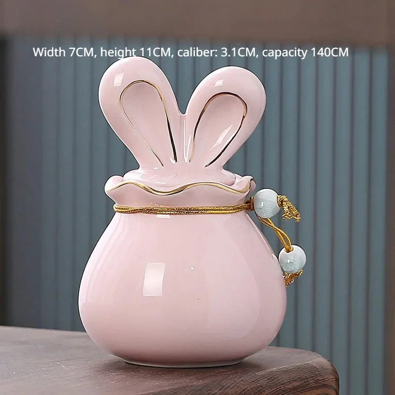 Urne à cendres commémoratives en céramique pour animaux de compagnie, Mini urnes funéraires pour cendres de chien, reliquaire personnalisable personnalisé, souvenir de cercueil funéraire Rose {{ tags }}