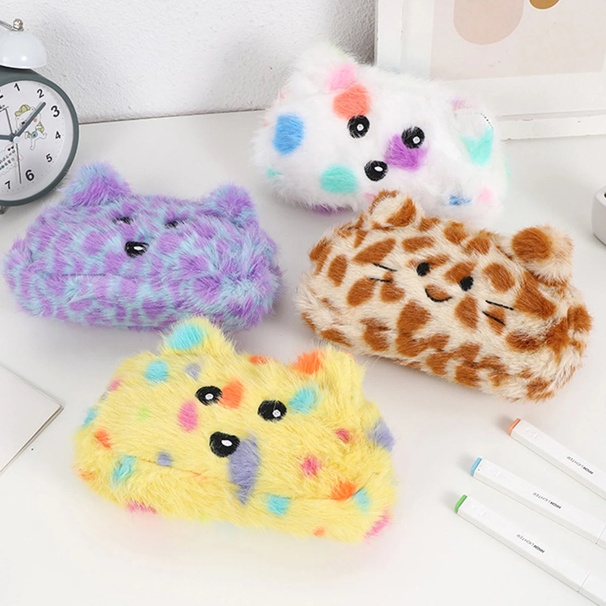 Trousse Peluche Animal | Trousse Scolaire Kawaii Mignonne {{ tags }}