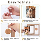 Cadre Photo commémoratif en bois Double face rotatif 4x6, décor de table, cadeau commémoratif de deuil pour chats et chiens, accessoires pour animaux de compagnie {{ tags }}