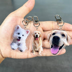 Porte-clés personnalisé en acrylique avec Photo d'animal de compagnie, 2 pièces, Portrait de chien et de chat, porte-clés Photo de chien personnalisé, cadeau commémoratif pour animaux de compagnie {{ tags }}