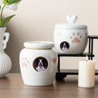 Urne pour animaux de compagnie scellée résistante à l'humidité pour cendres – Souvenir commémoratif gravé sur mesure pour petits chiens et chats, pour toujours dans le cœur {{ tags }}