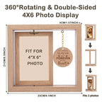 Cadre Photo commémoratif en bois Double face rotatif 4x6, décor de table, cadeau commémoratif de deuil pour chats et chiens, accessoires pour animaux de compagnie {{ tags }}