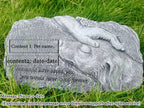 Pierre tombale commémorative personnalisée pour animaux de compagnie, nom imprimé, année, chien, chat, pierre tombe en résine, Souvenir de pierre tombale sur mesure {{ tags }}
