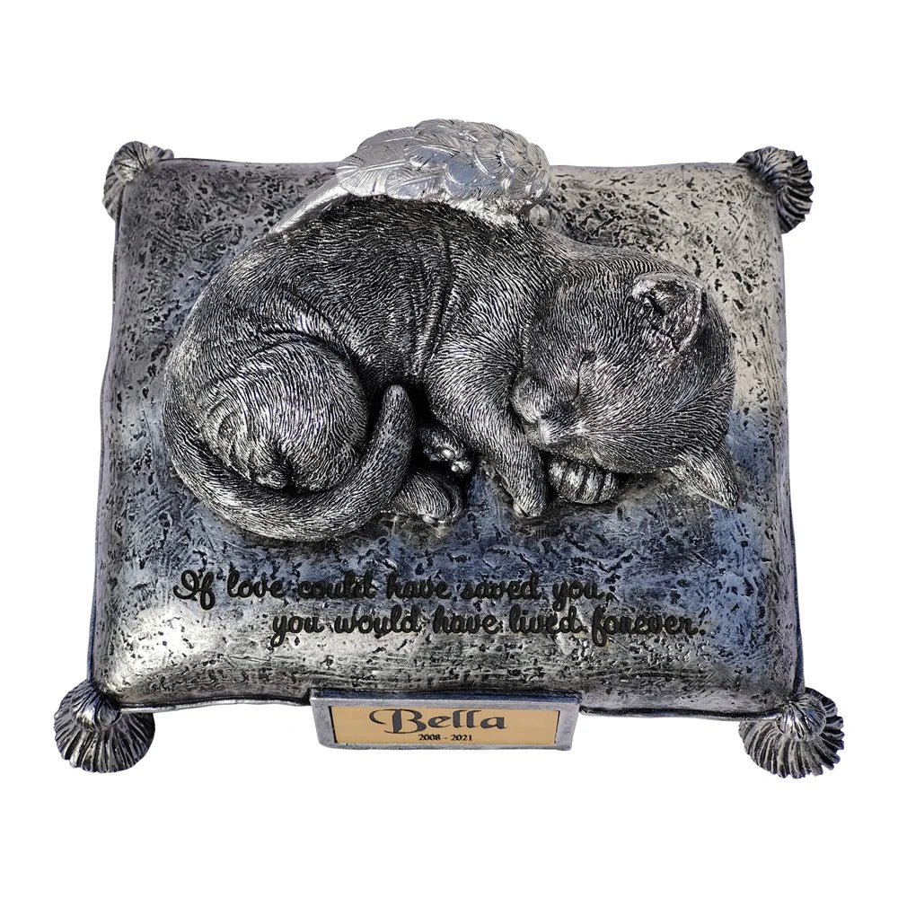 Urnes personnalisées pour cendres de chat, urnes commémoratives de crémation pour chat en résine, cadeau de statue commémorative de chat d'ange {{ tags }}