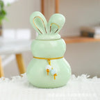 Mini urne en céramique pour crémation humaine, animal de compagnie, lapin, cendres de chien, funéraire, petite taille Green 7.7X12.7CM 160ml {{ tags }}