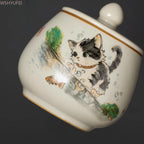 Pot de cendres funéraires motif de chat mignon {{ tags }}