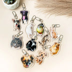 Porte-clés personnalisé en acrylique avec Photo d'animal de compagnie, 2 pièces, Portrait de chien et de chat, porte-clés Photo de chien personnalisé, cadeau commémoratif pour animaux de compagnie {{ tags }}