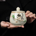 Pot de cendres funéraires motif de chat mignon {{ tags }}