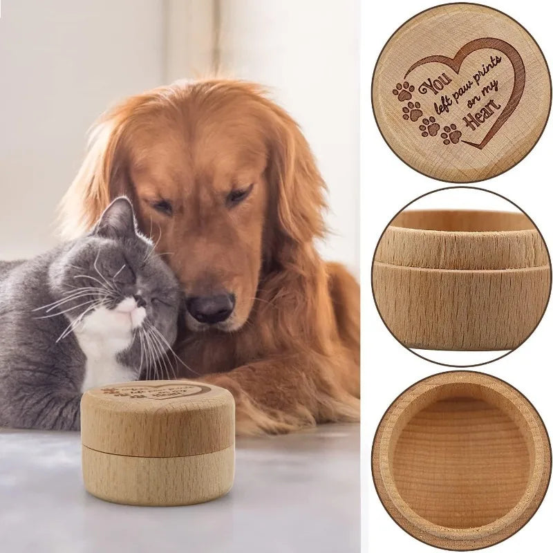 Boîte commémorative pour chien et chat, conteneur de cendres de poils de chien et de chat, boîte de rangement Durable pour cendres de chien et de chat, souvenir de cheveux d'animaux en bois {{ tags }}
