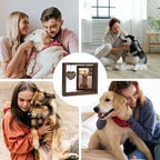 Cadre Photo rotatif en bois 4x6, cadeau commémoratif pour chien et chat, cadre Photo personnalisable {{ tags }}