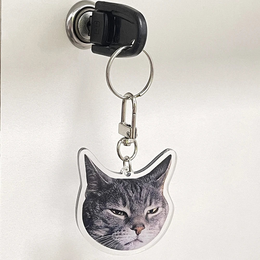 Porte-clés personnalisé en acrylique avec Photo d'animal de compagnie, 2 pièces, Portrait de chien et de chat, porte-clés Photo de chien personnalisé, cadeau commémoratif pour animaux de compagnie {{ tags }}