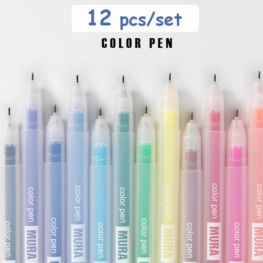 Kit 12 Stylos Gel Pastel | Papeterie Kawaii Bullet Journal {{ tags }}