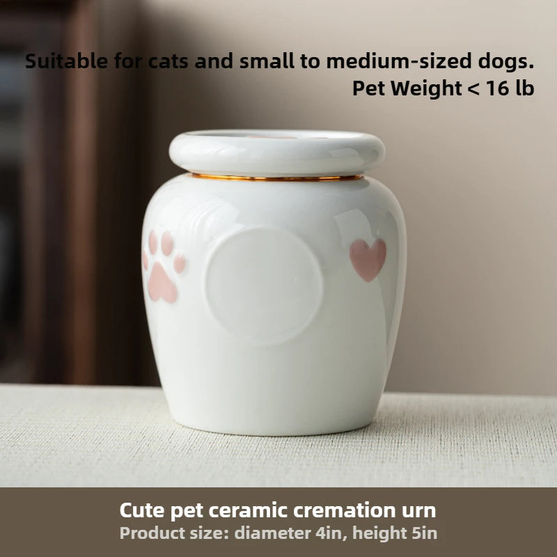 Urne pour animaux de compagnie scellée résistante à l'humidité pour cendres – Souvenir commémoratif gravé sur mesure pour petits chiens et chats, pour toujours dans le cœur {{ tags }}