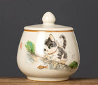 Pot de cendres funéraires motif de chat mignon 9.5X11CM {{ tags }}