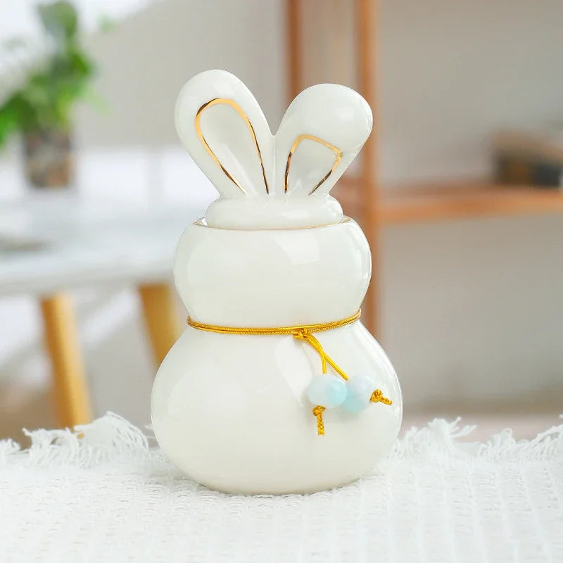 Mini urne en céramique pour crémation humaine, animal de compagnie, lapin, cendres de chien, funéraire, petite taille {{ tags }}