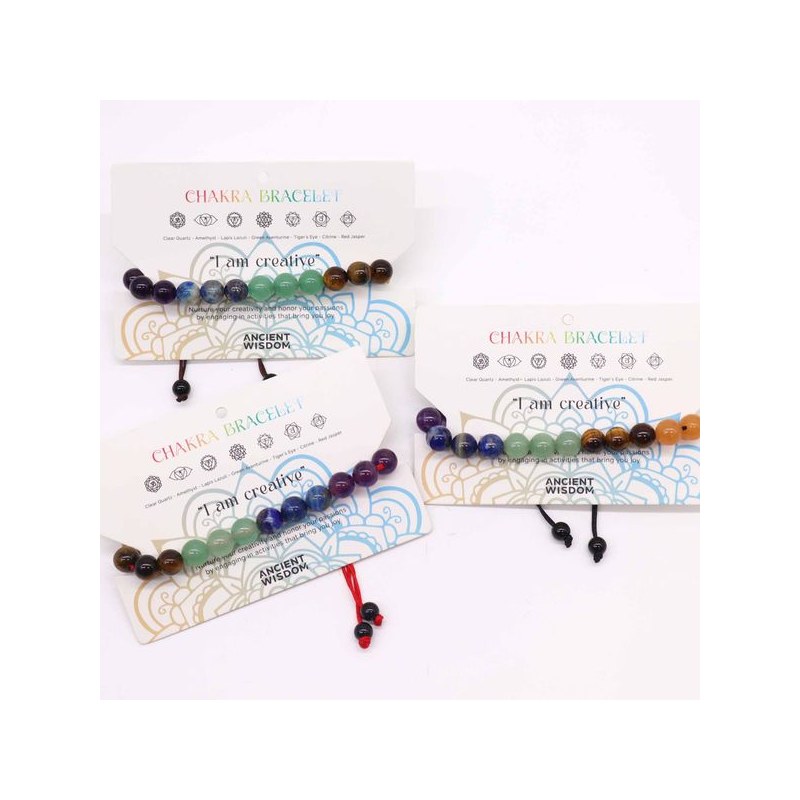 Bracelet chakra : 21 pierres