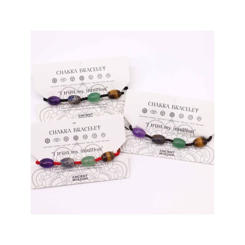 Bracelet chakra : 7 pierres perles
