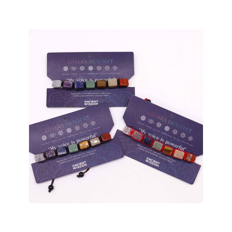 Bracelet chakra : 7 pierres naturelles