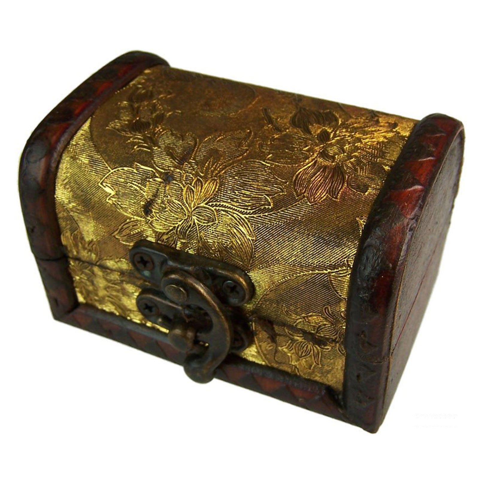 Boîte coloniale dorée moyenne