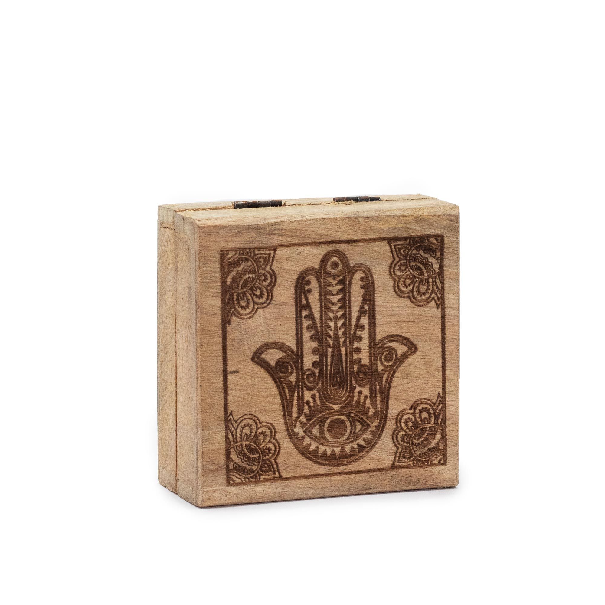 Boîte carrée 10x10x4.2 cm Hamsa