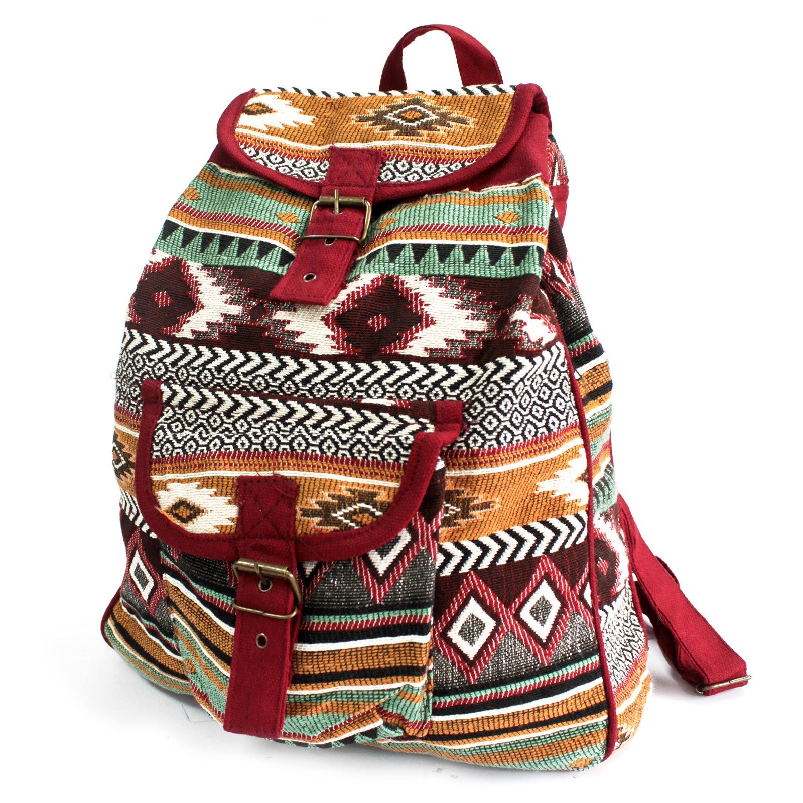 Sac à dos jacquard chocolat