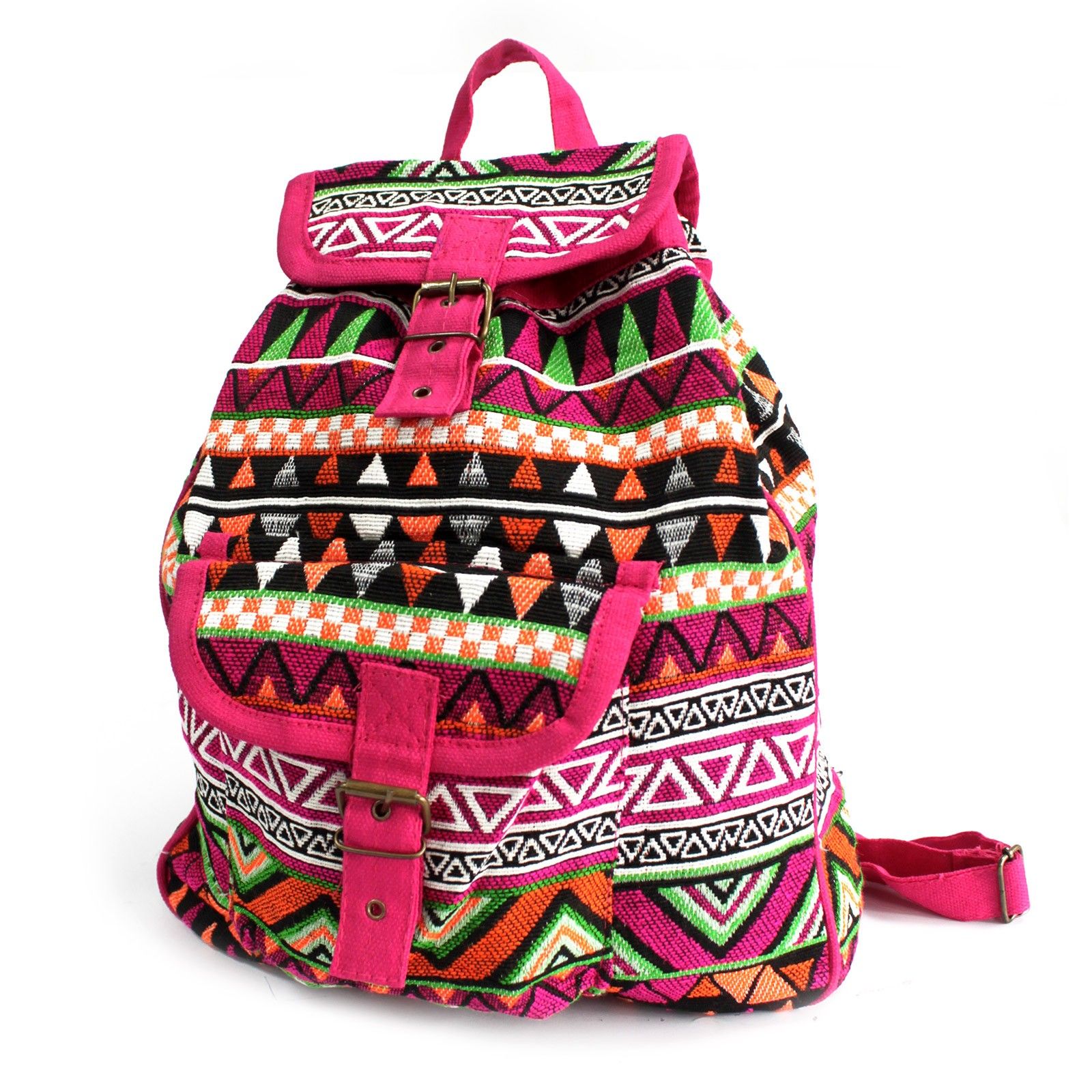Sac à dos jacquard rose