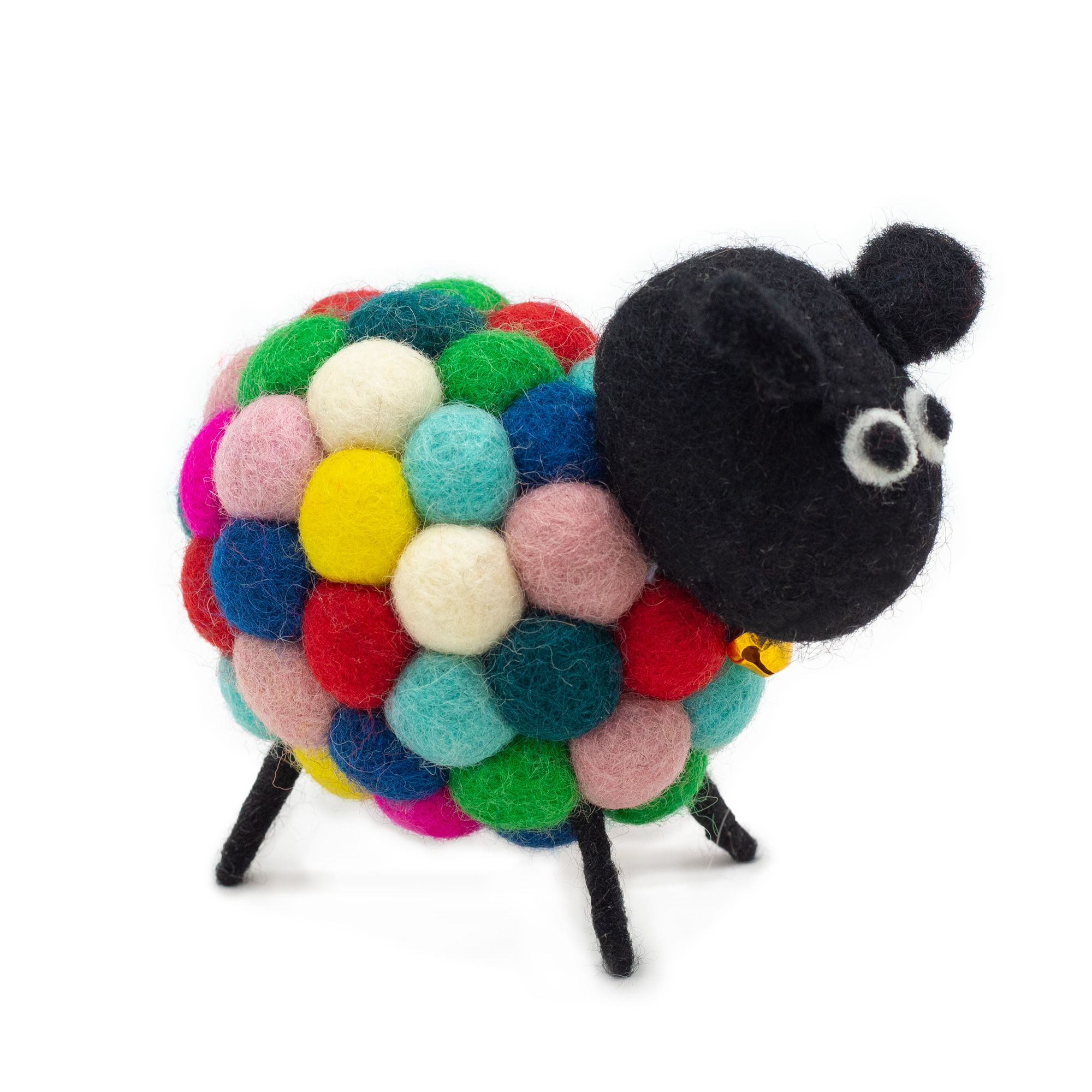 Mouton en feutre multicolore