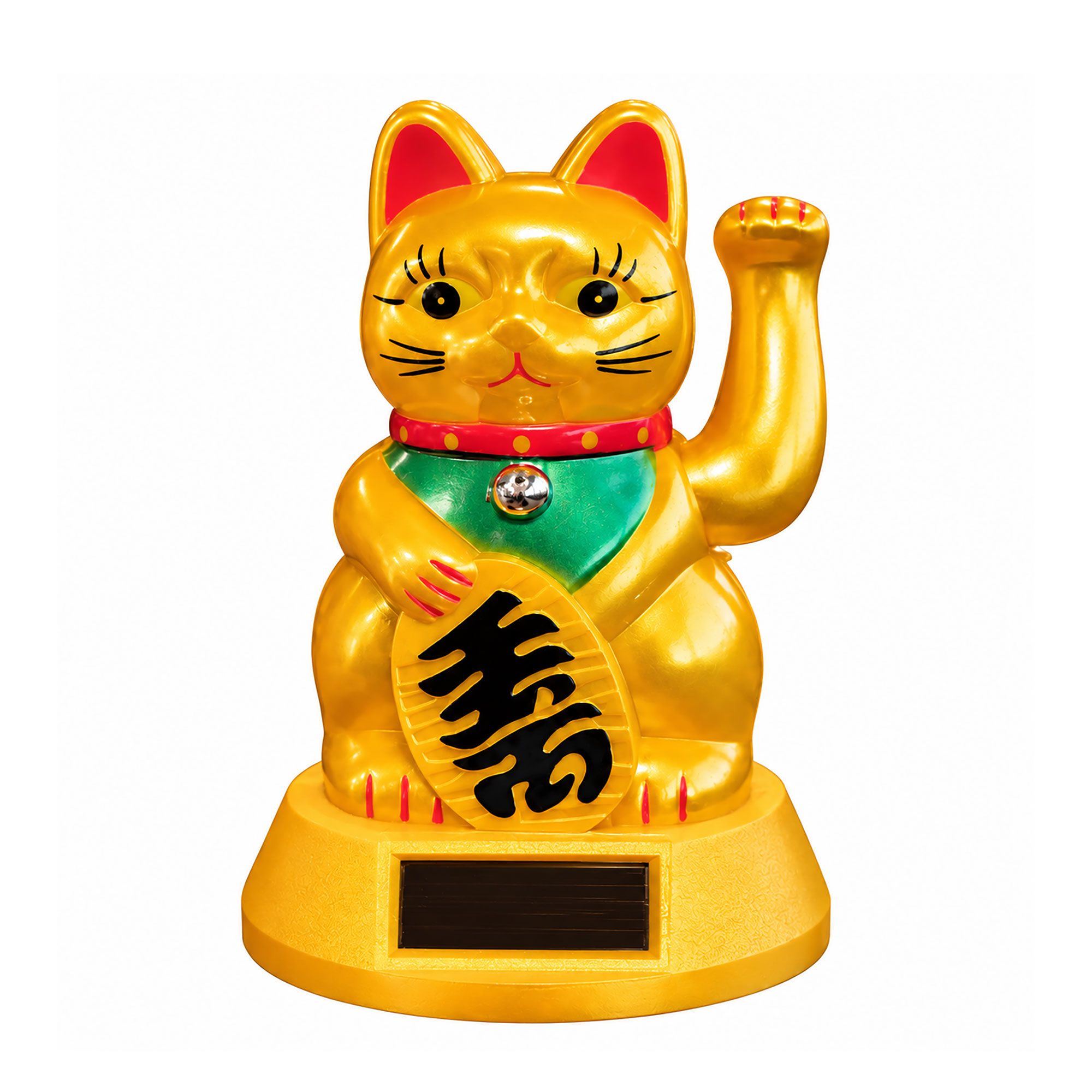 Chat porte-bonheur solaire